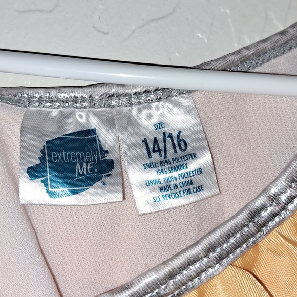 Girls yellow polka-dot two piece swimsuit, size 14/16, good condition - Picture 2 of 3